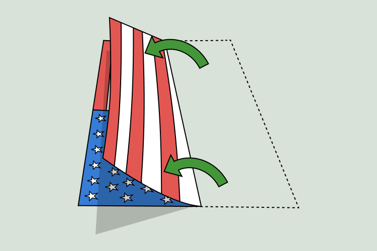 Folding the Flag in Half Lengthwise Demonstration