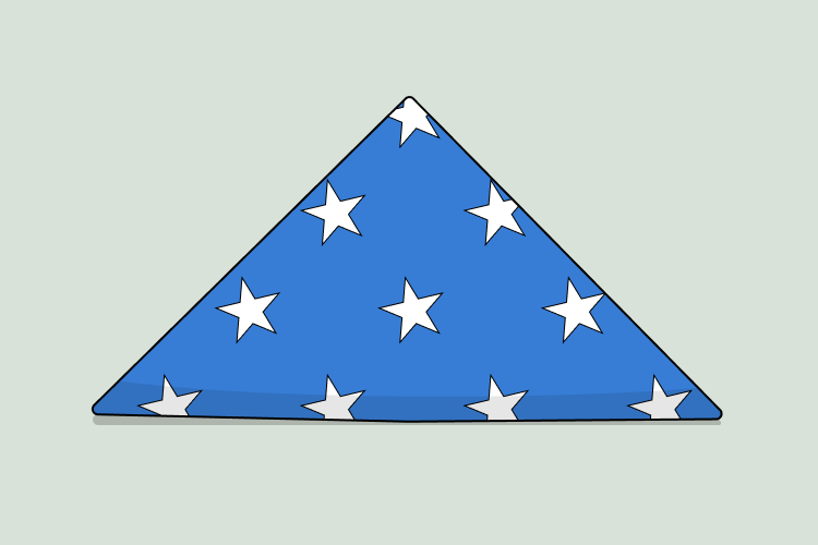 Finished Triangle Fold Flag